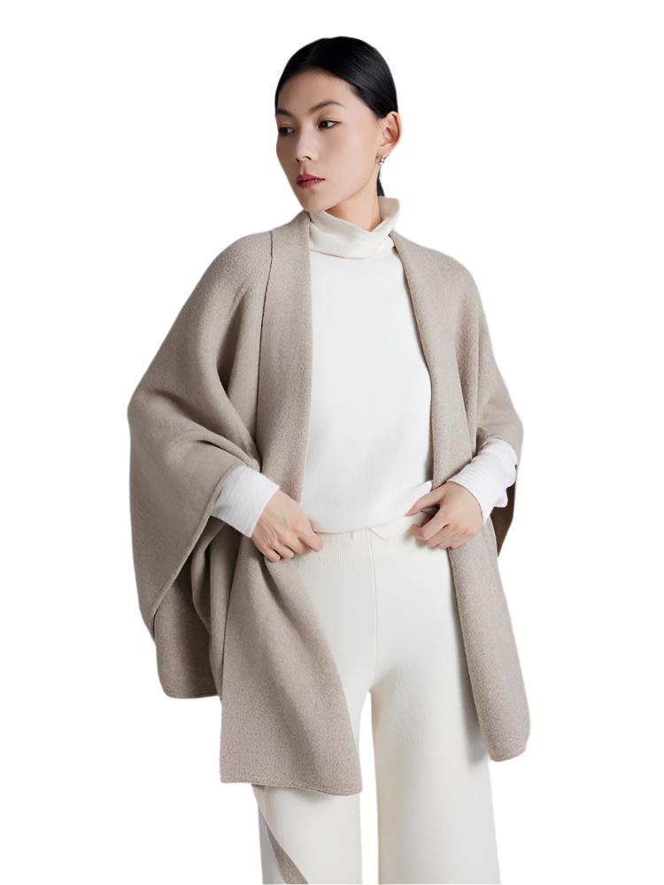 Cashmere Women's Cloak Lace-up Fashionable Outerwear Sweater