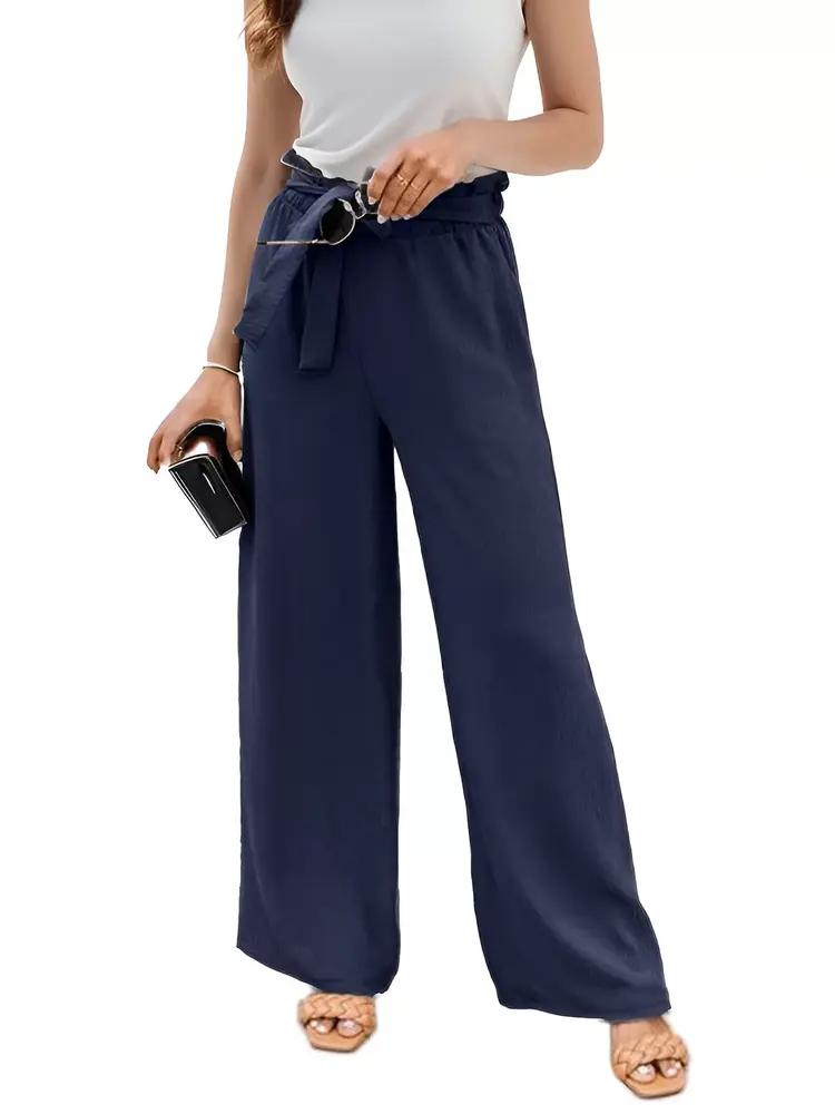 Men's High Rise Elastic Waist Palazzo Pants