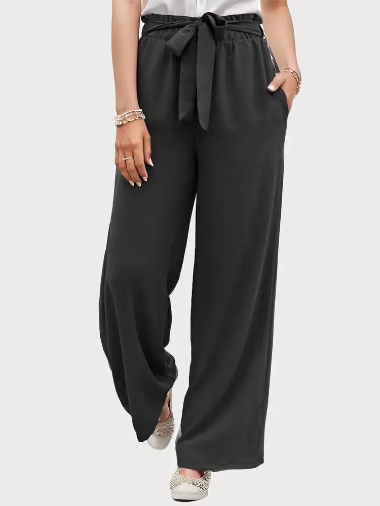 Men's High Rise Elastic Waist Palazzo Pants
