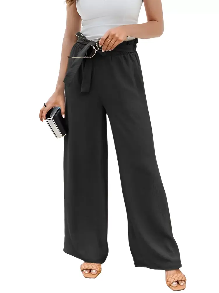 Men's High Rise Elastic Waist Palazzo Pants