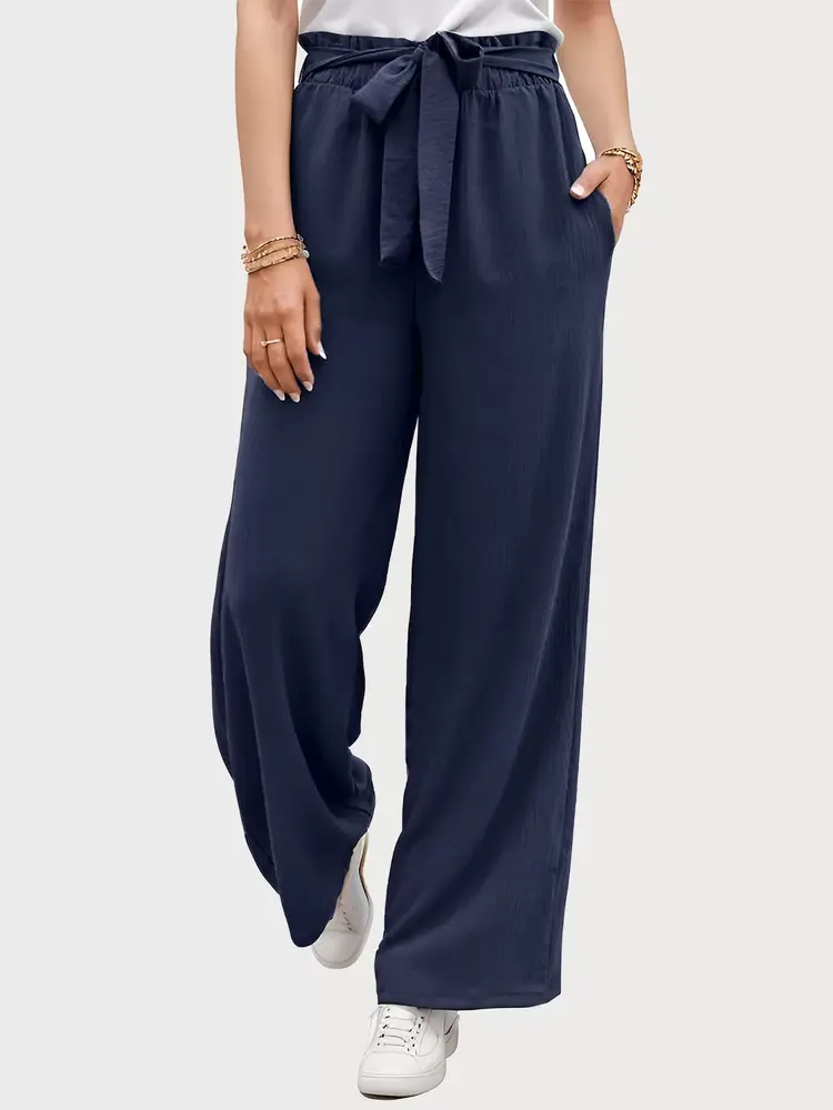 Men's High Rise Elastic Waist Palazzo Pants