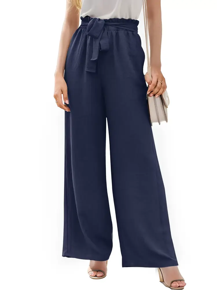 Men's High Rise Elastic Waist Palazzo Pants