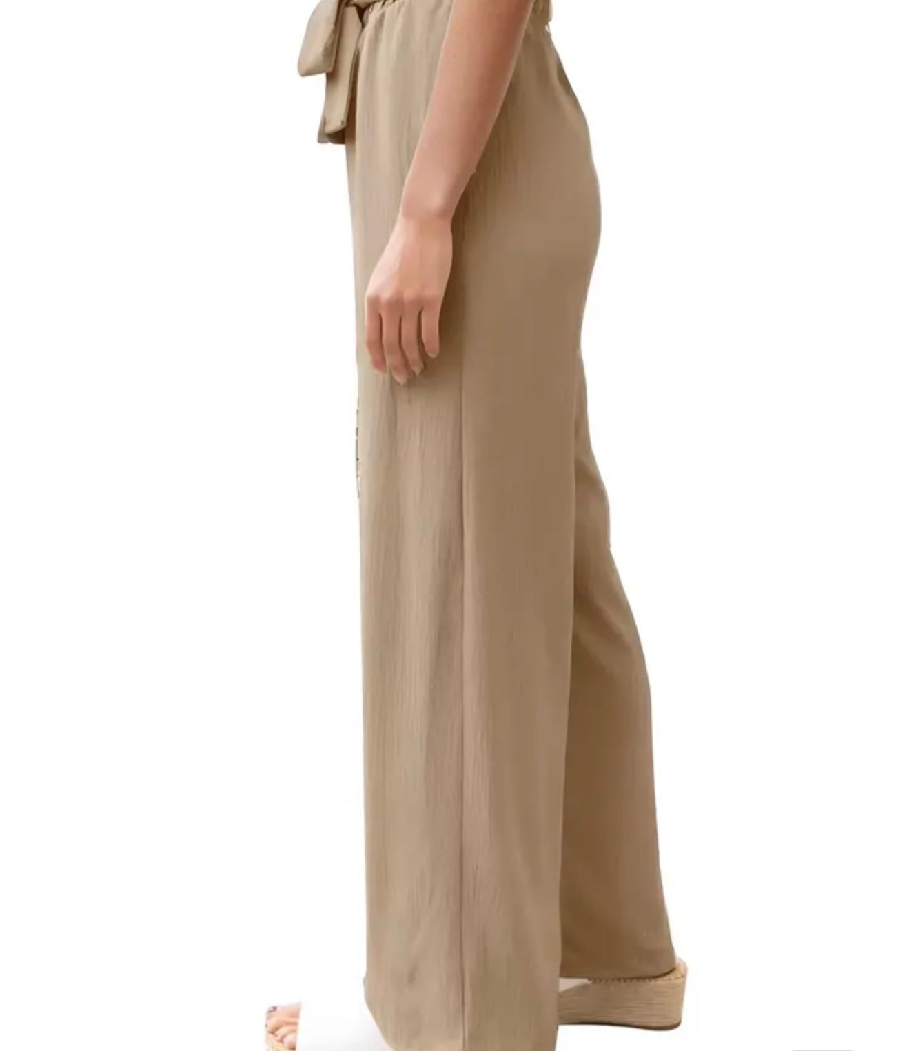 Men's High Rise Elastic Waist Palazzo Pants