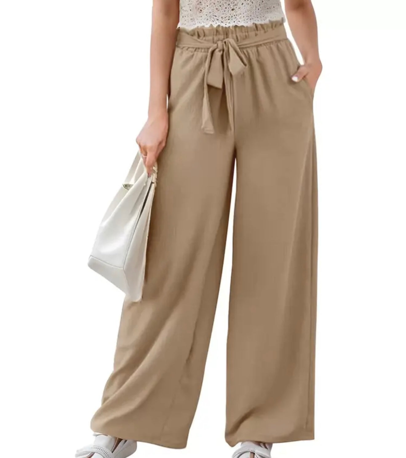 Men's High Rise Elastic Waist Palazzo Pants