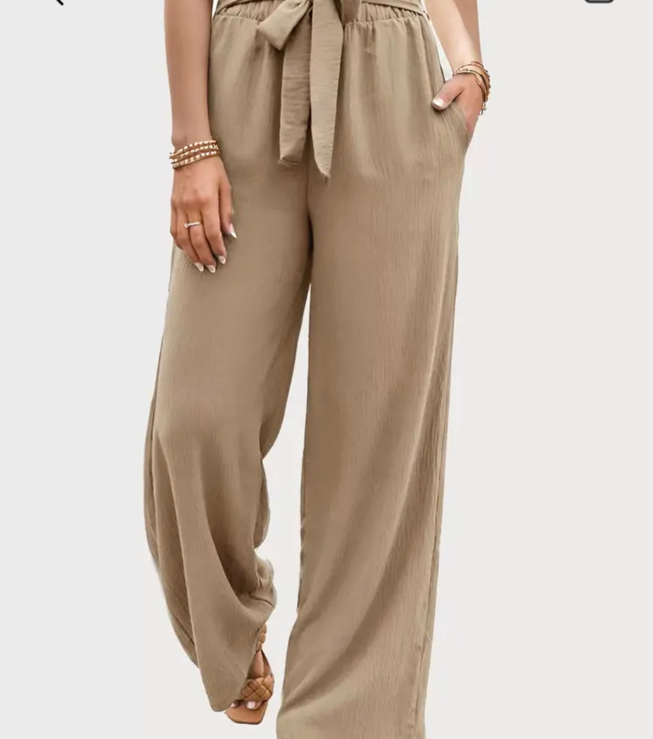 Men's High Rise Elastic Waist Palazzo Pants