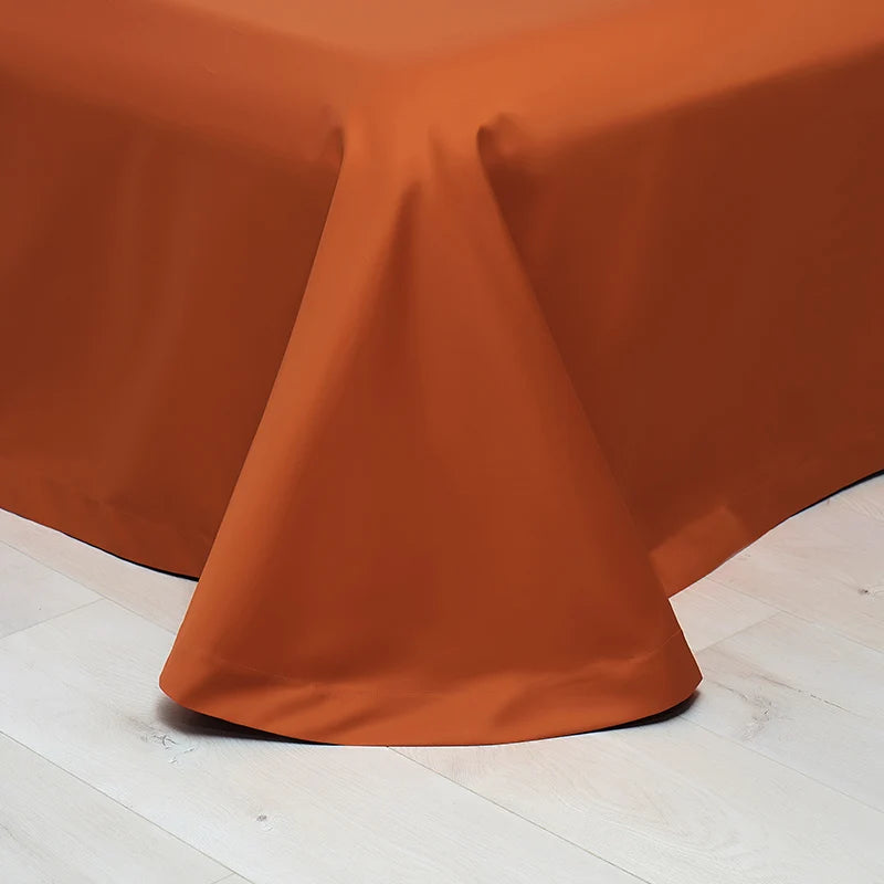 Delicate Sea Wave Design Orange Fabric 4Pieces Bedding Sets Digital Printing BedSheets Pillowcase Duvet Cover Queen King Size