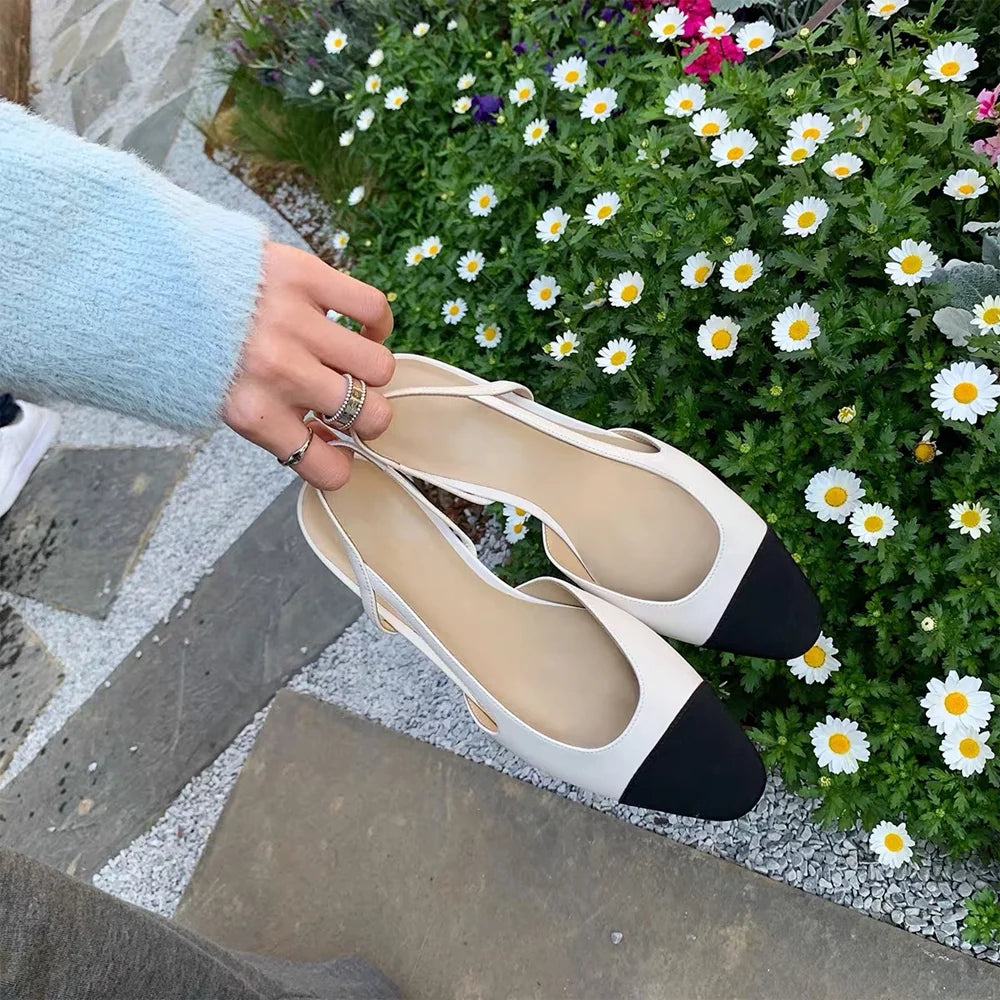 Plus Size 34-43 Women's Shoes Patchwork Design Sandals Summer Fashion Shallow Sandals Genuine Leather Women's Shoes