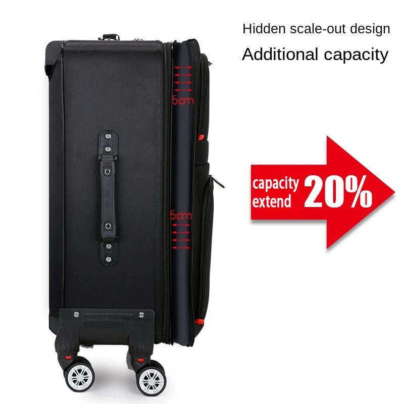 Large Capacity 20-inch Carry-on Cabin Suitcase Waterproof Oxford 28-inch Luggage Removable Wheels Trolley Case Luggage Set