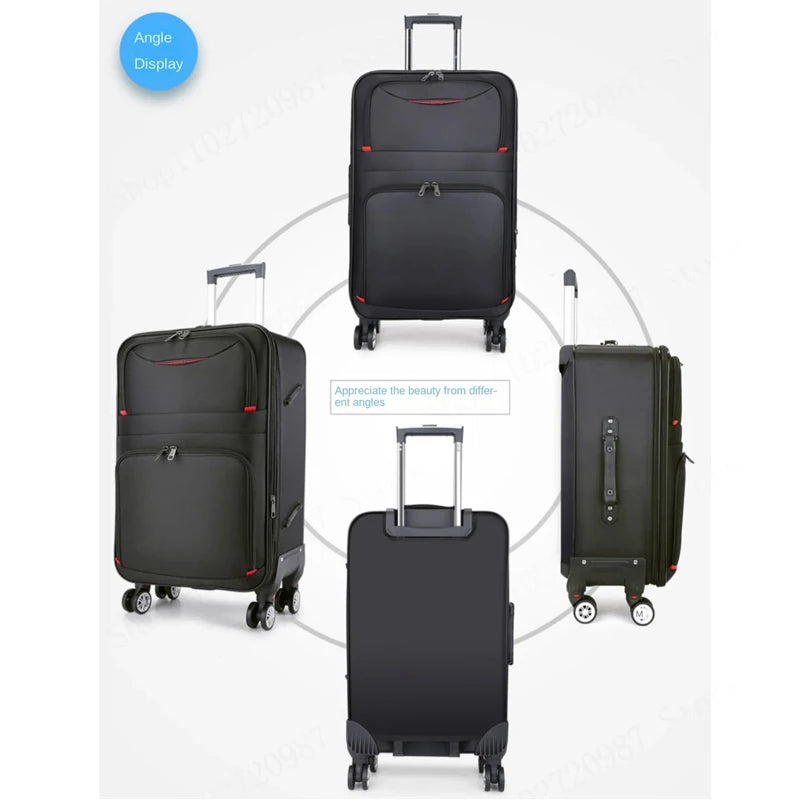 Large Capacity 20-inch Carry-on Cabin Suitcase Waterproof Oxford 28-inch Luggage Removable Wheels Trolley Case Luggage Set