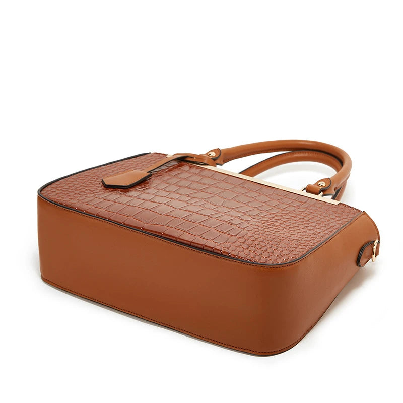 The new crocodile pattern multi-piece set of women's bags