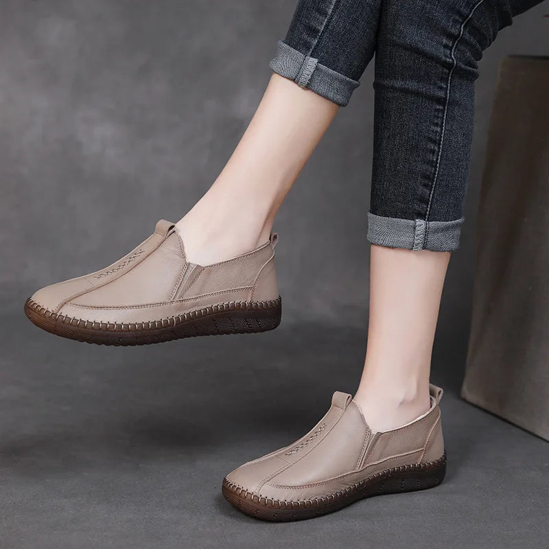 Cowhide soft soled women's shoes, genuine leather casual single shoes @ 2586