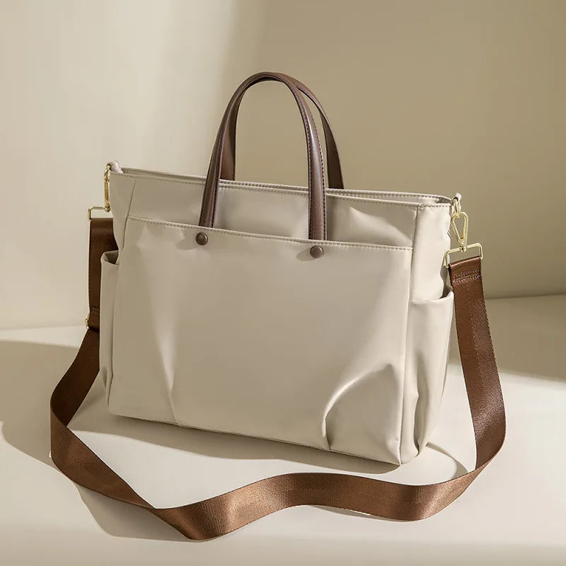 Women's Bag Waterproof Wear-resistant Soft Solid Bags For Women Accommodates 15-inch Laptops Handbag Shoulder Bag Tote