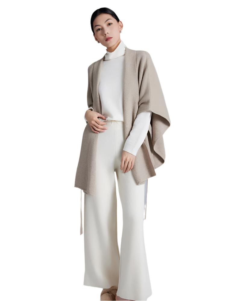 Cashmere Women's Cloak Lace-up Fashionable Outerwear Sweater