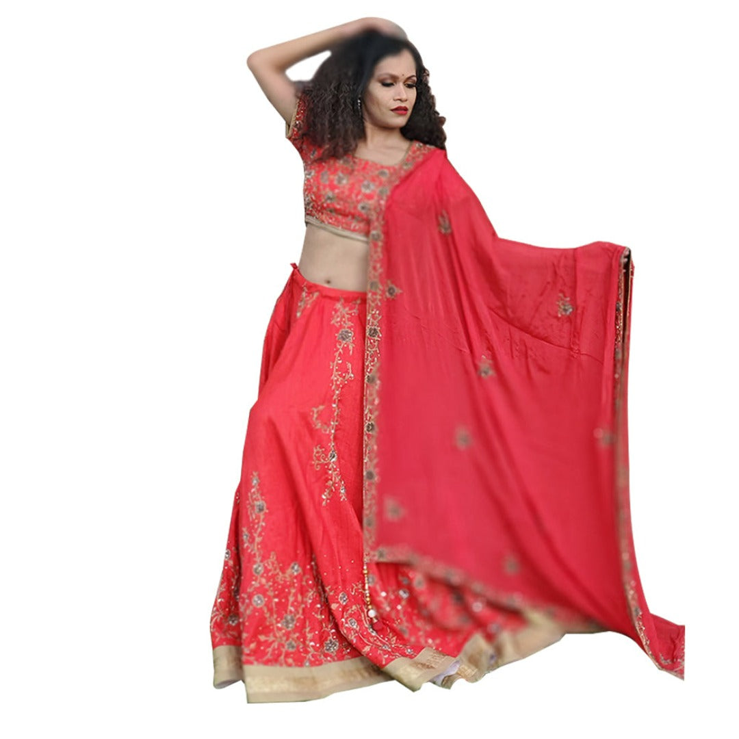 Bridal Lehenga in Silk
