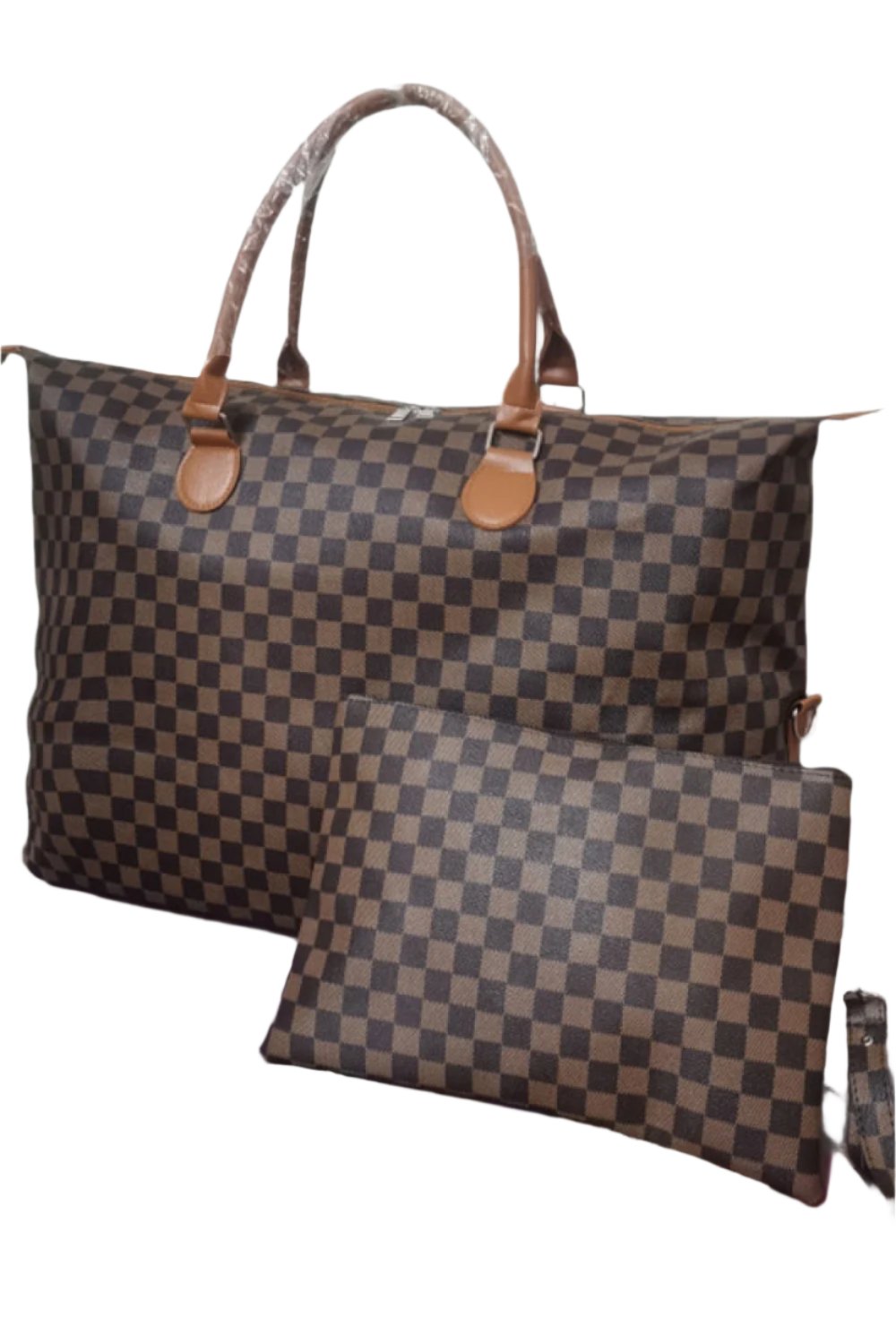 Checkered Two-Piece Bag Set