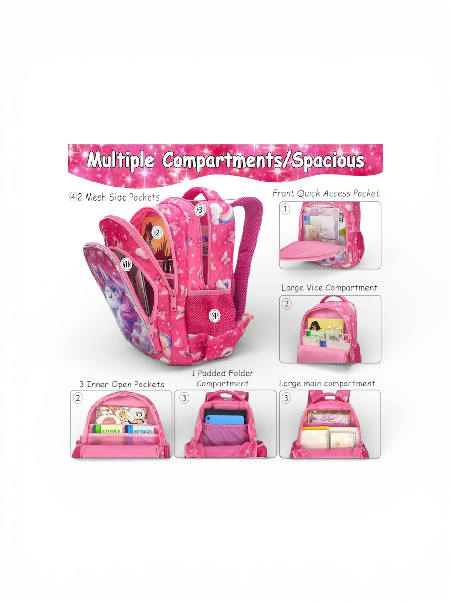 Pink Backpack For Girls