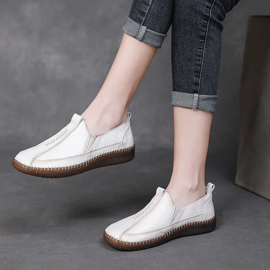 Cowhide soft soled women's shoes, genuine leather casual single shoes @ 2586